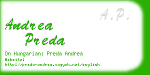andrea preda business card